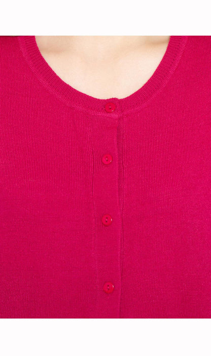 Button Front Elbow Soft Knit Cardigan