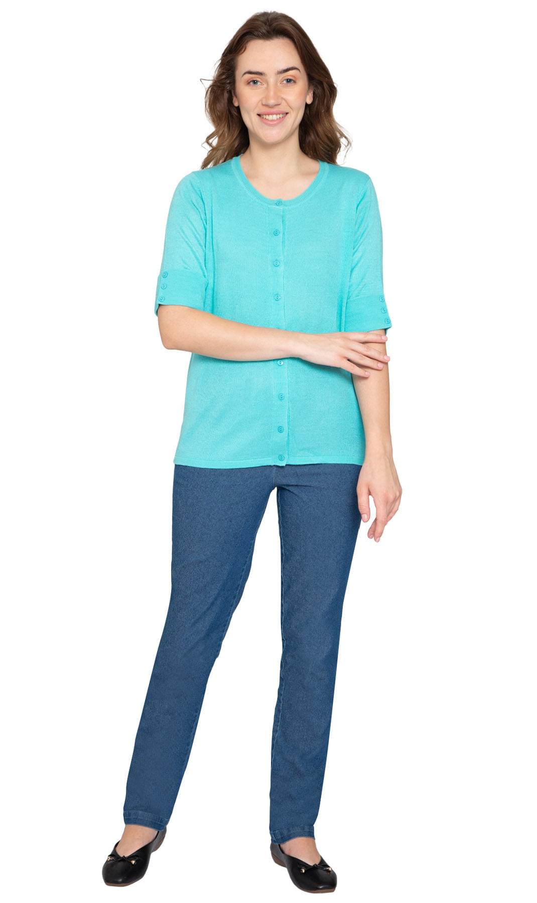 Button Front Elbow Soft Knit Cardigan