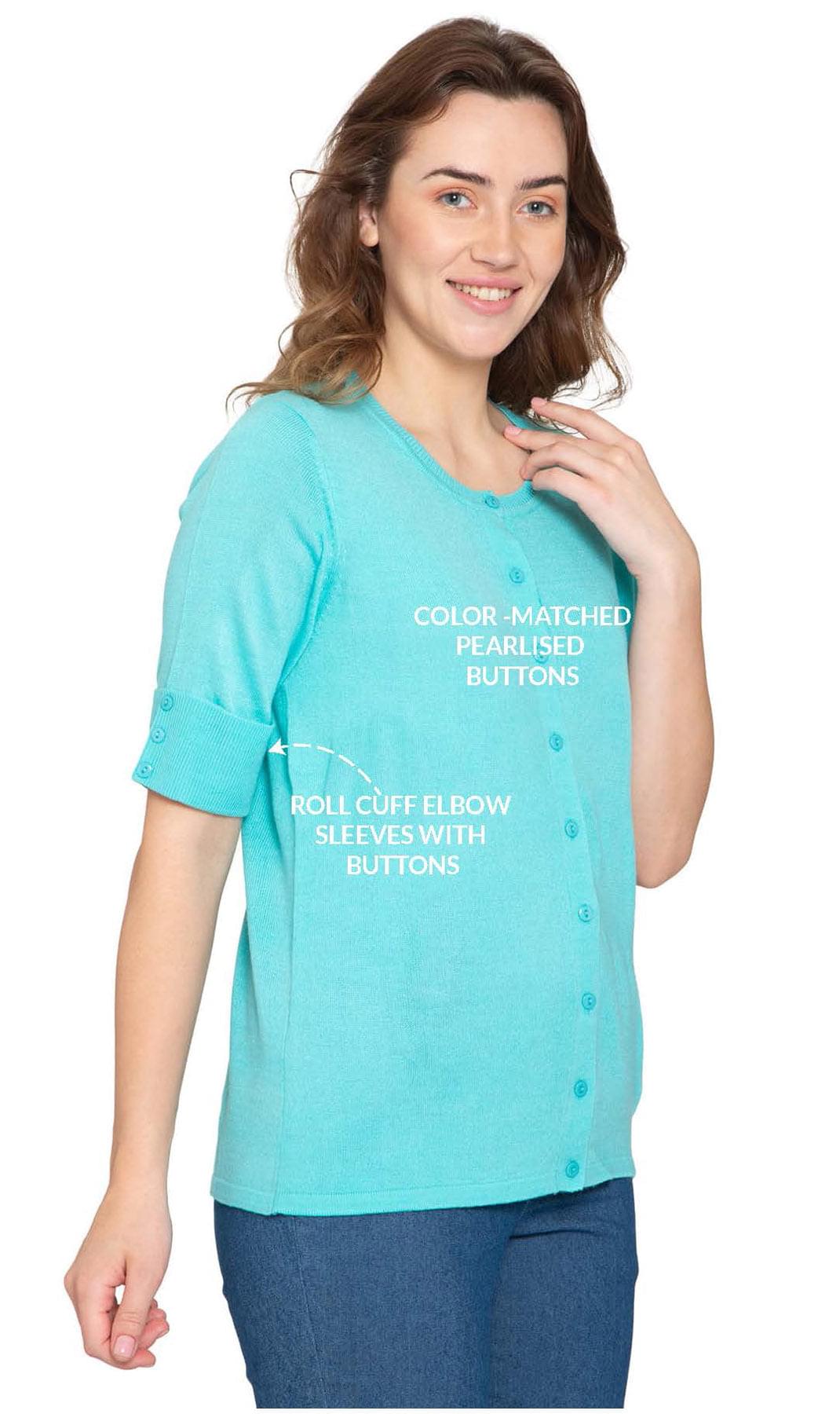 Button Front Elbow Soft Knit Cardigan