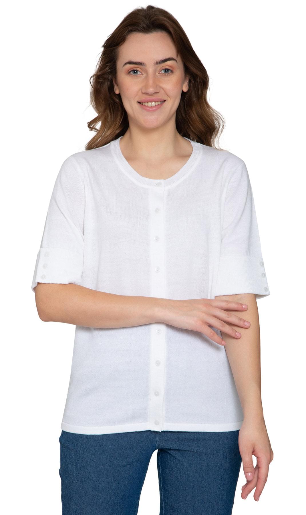 Button Front Elbow Soft Knit Cardigan