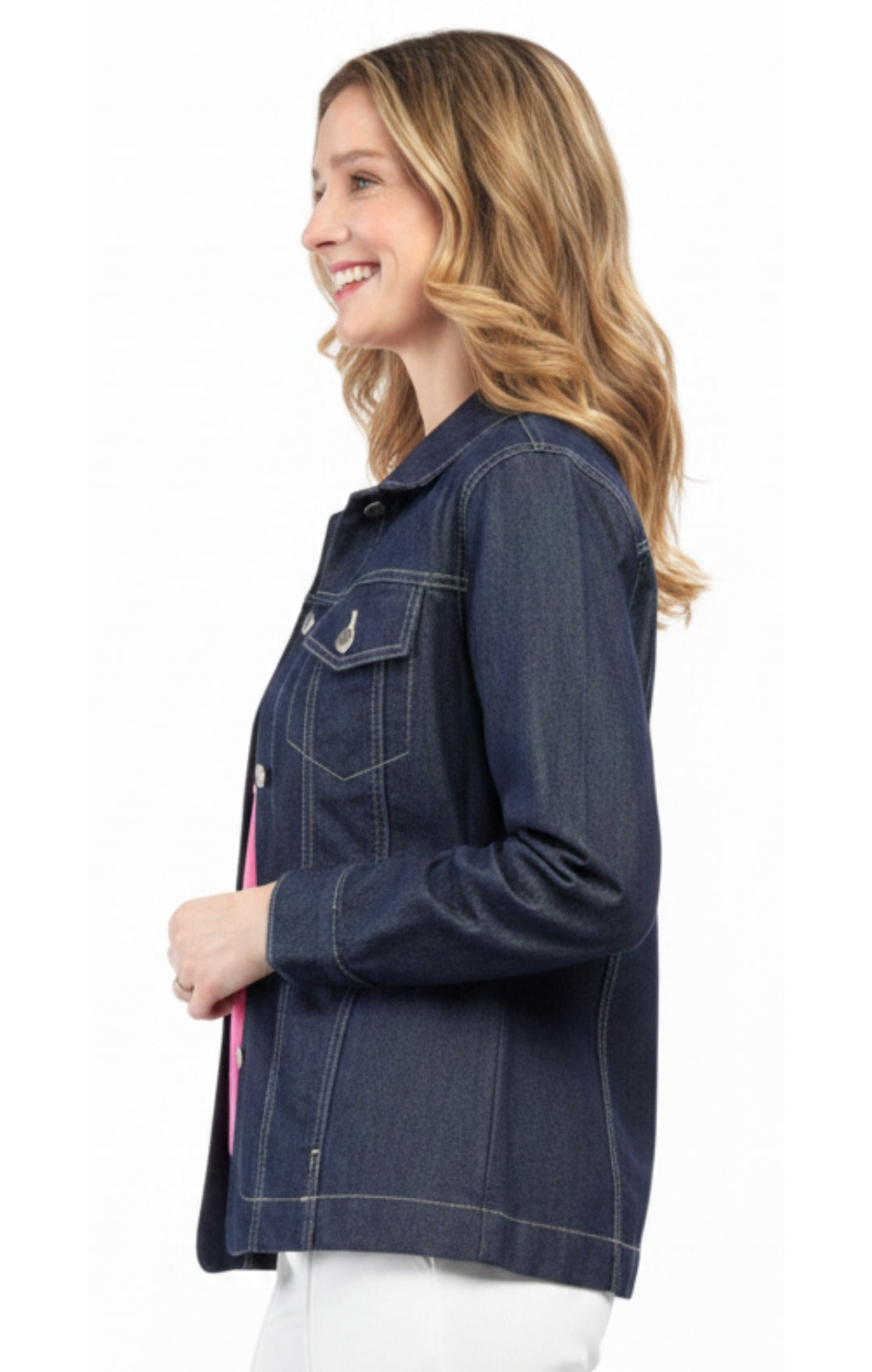 Classic Button Front Denim Jacket