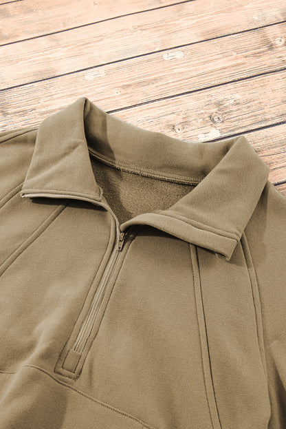 Stand Collar Pocket Pullover Elmwood