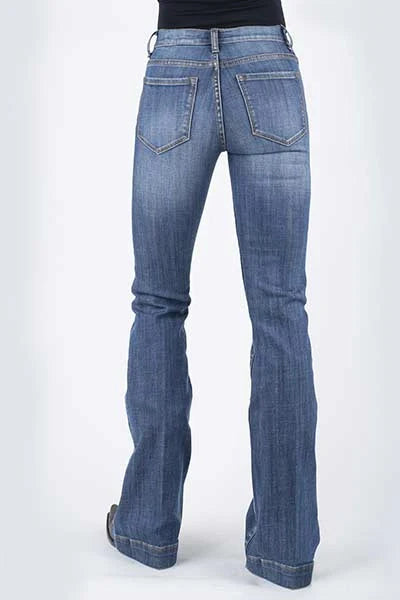 Flare Fit Patch Pockets Medium Wash