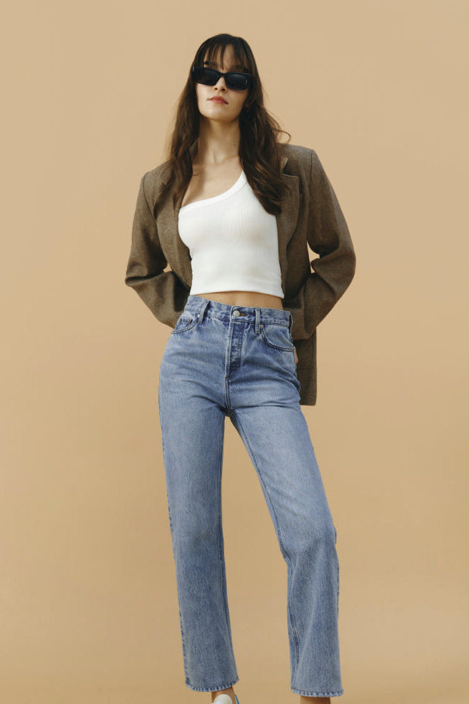 High Rise Manhattan Straight Jeans