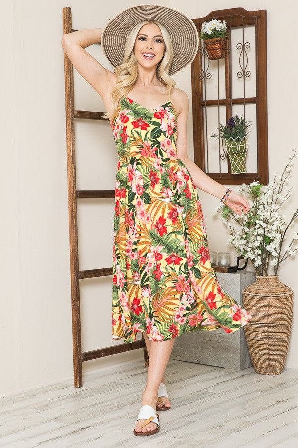 Tropical Eyelet Dress