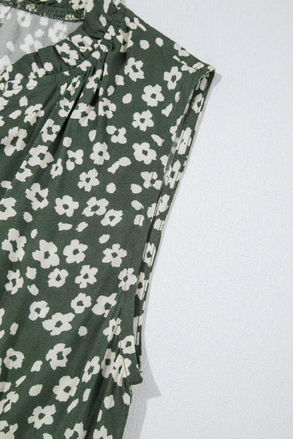 Hazel Print Sleeveless V-neck Dress