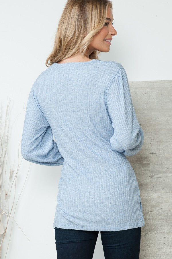 Tunic Tie Waist Long Sleeve Top