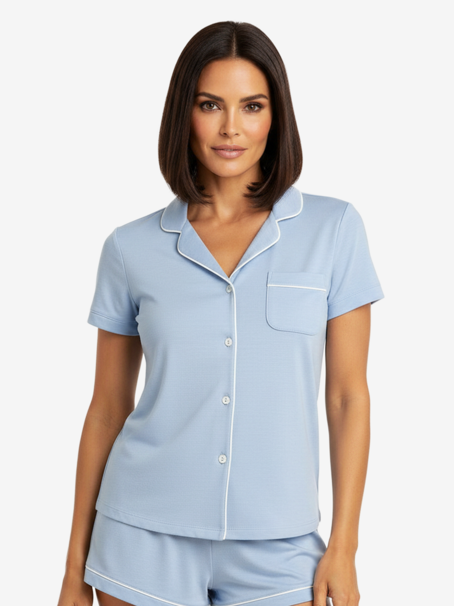 D's Short Sleeve Button Lounge Shirt