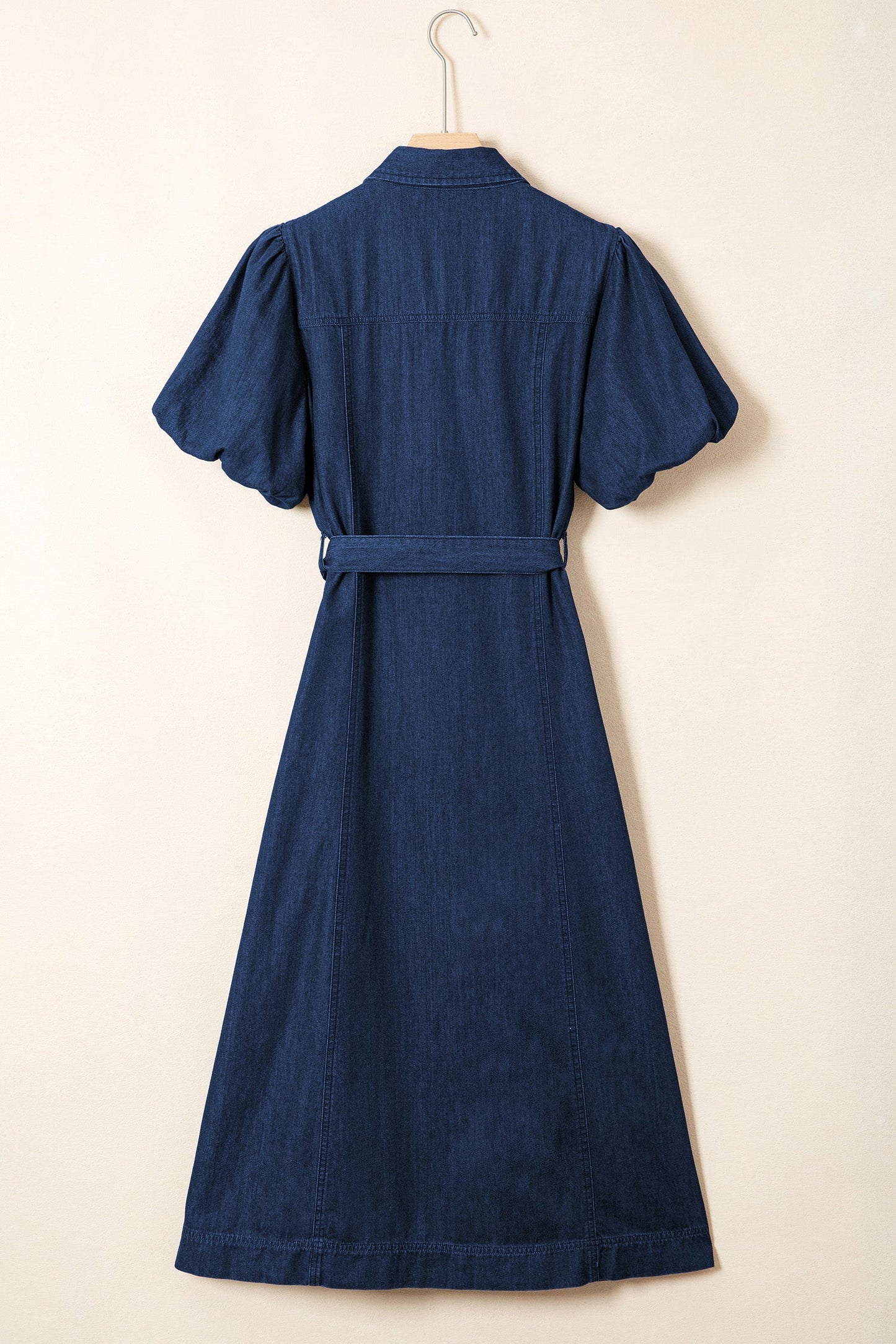 Bubble Short Sleeve Denim Dress