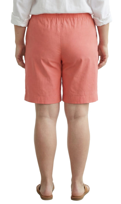 Pull-On Denim & Twill Shorts