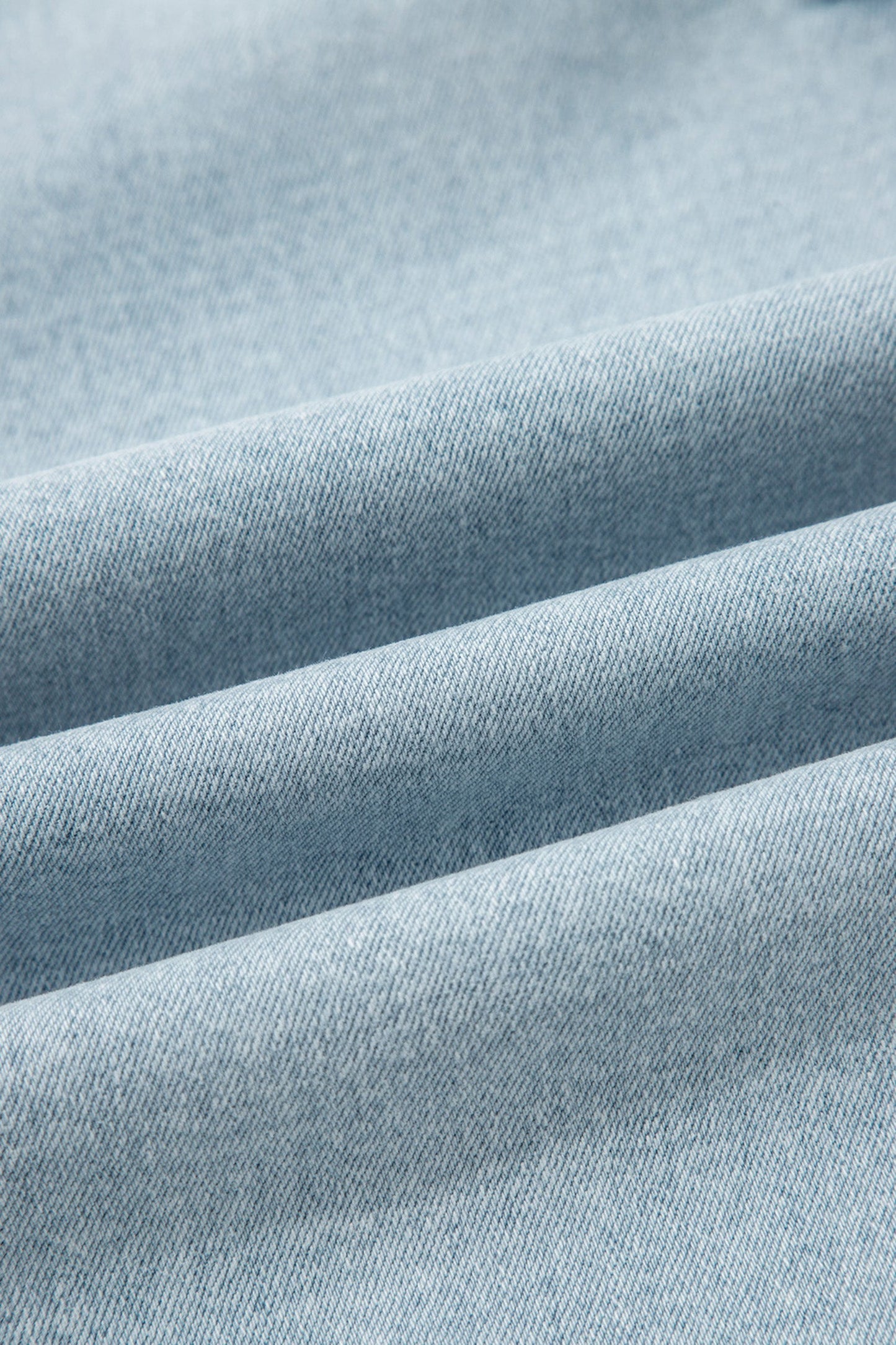 Beau Blue Frayed Crop Straight Jeans