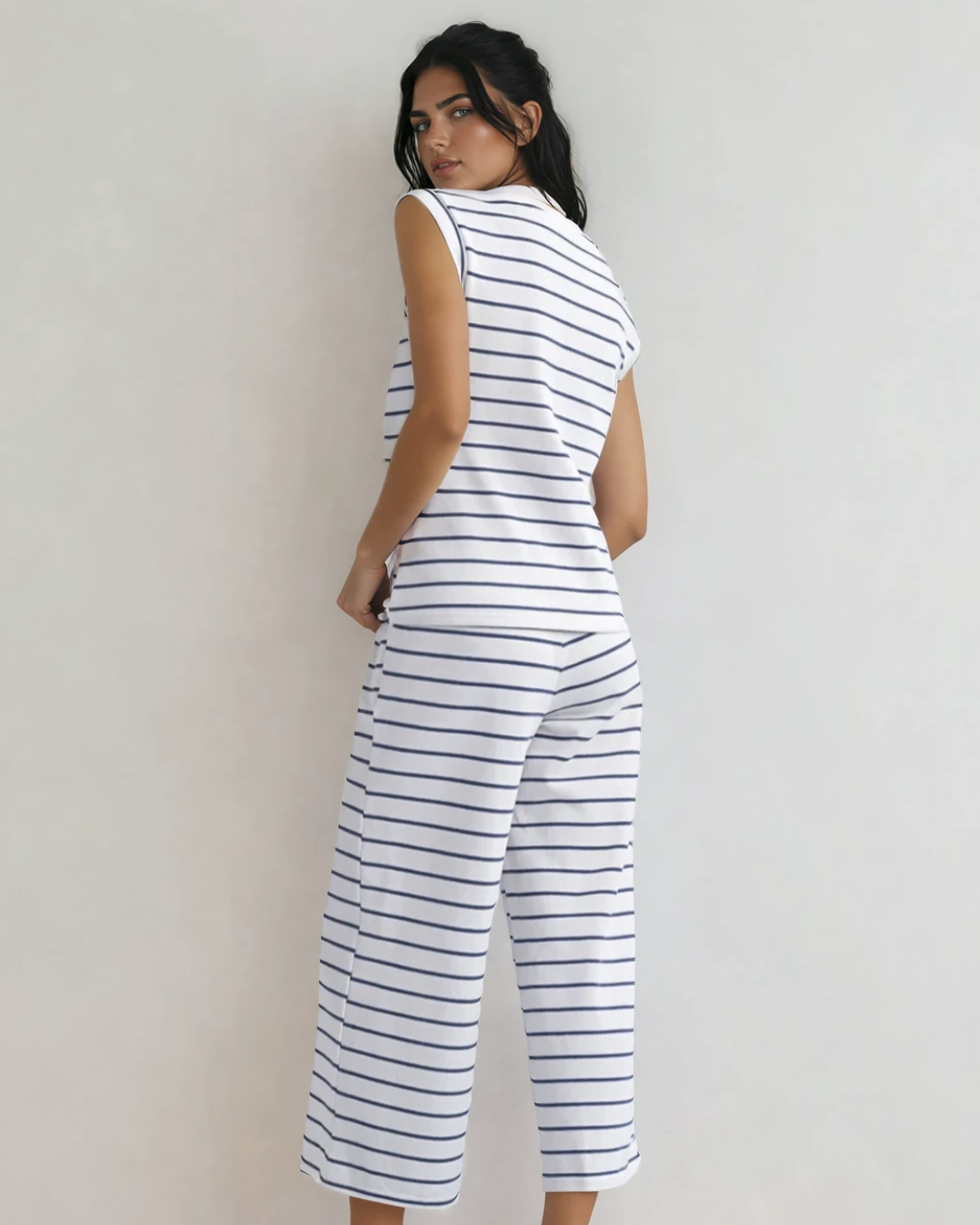 Set Sail Striped Tee & Wide Leg Pants Set