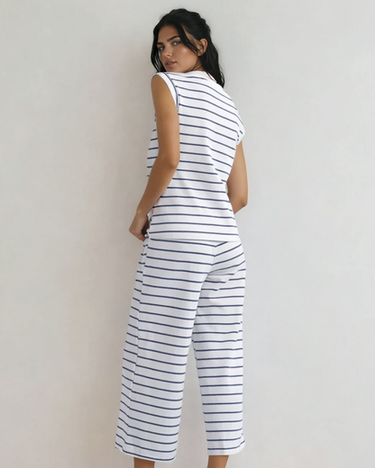 Set Sail Striped Tee & Wide Leg Pants Set