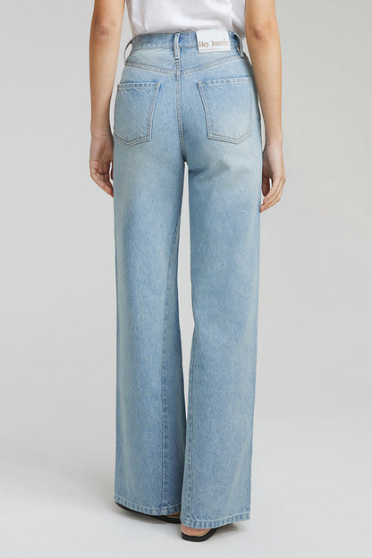 Angeles High Rise Wide Leg Light Wash Jeans