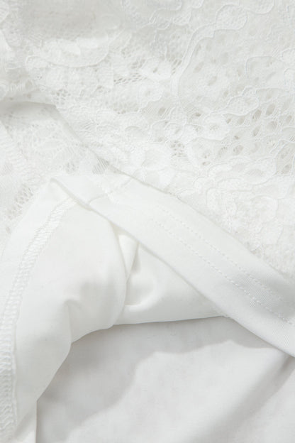 Lace Overlay Long Dress