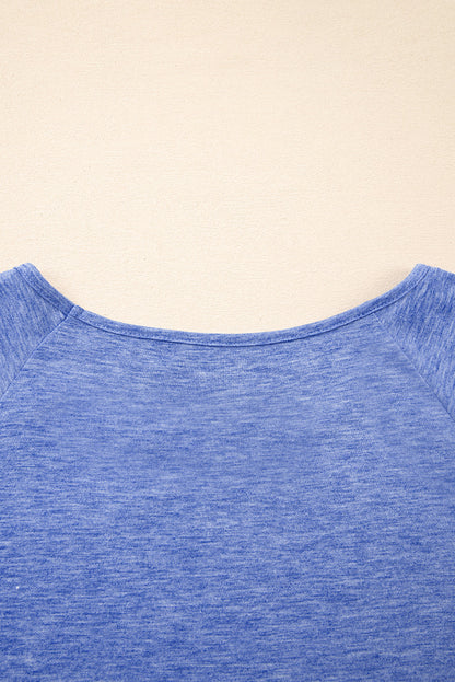 Plus Ruffle Flare Blouse Dusk Blue