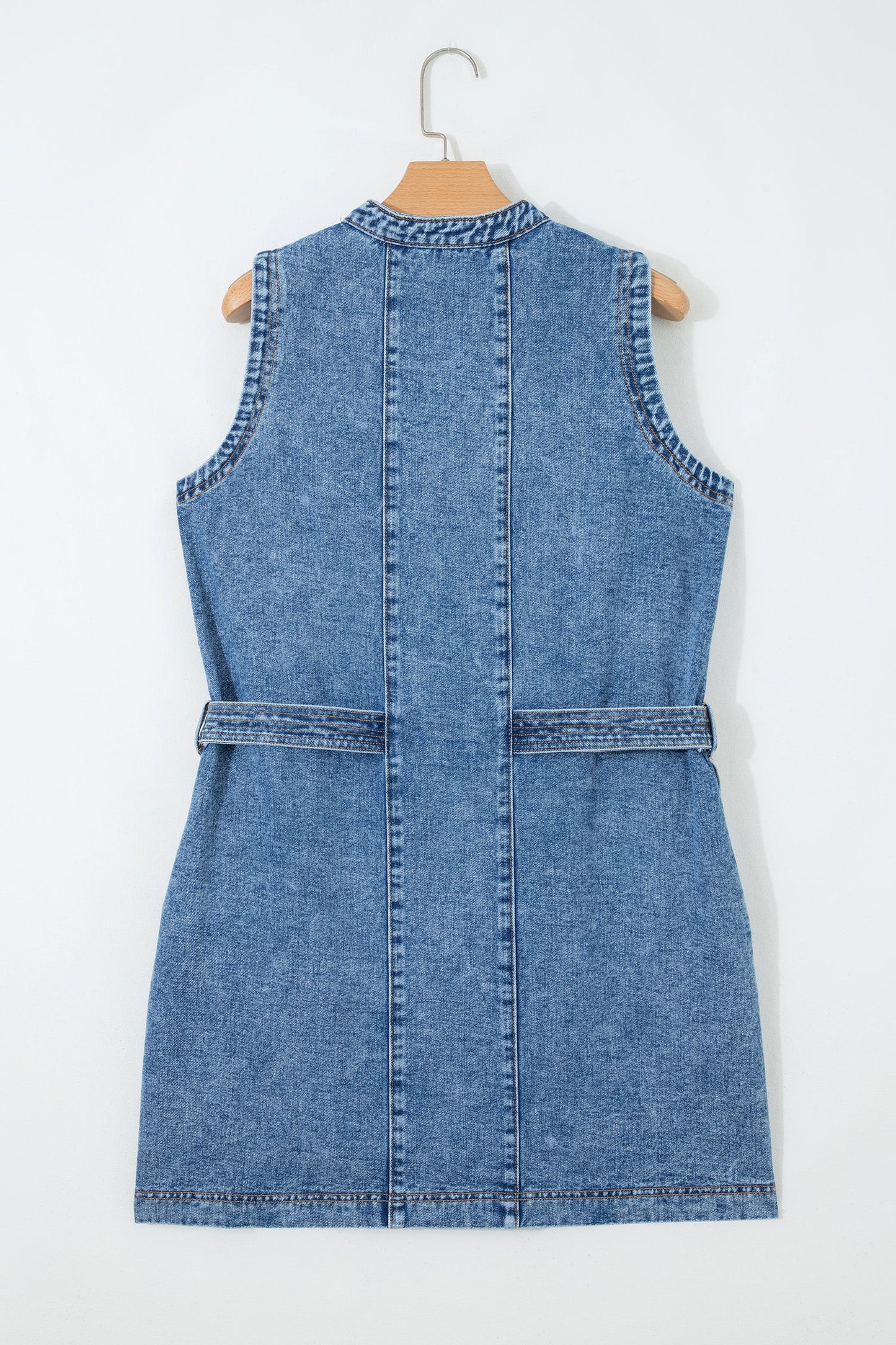 Sleeveless Denim Short Dress