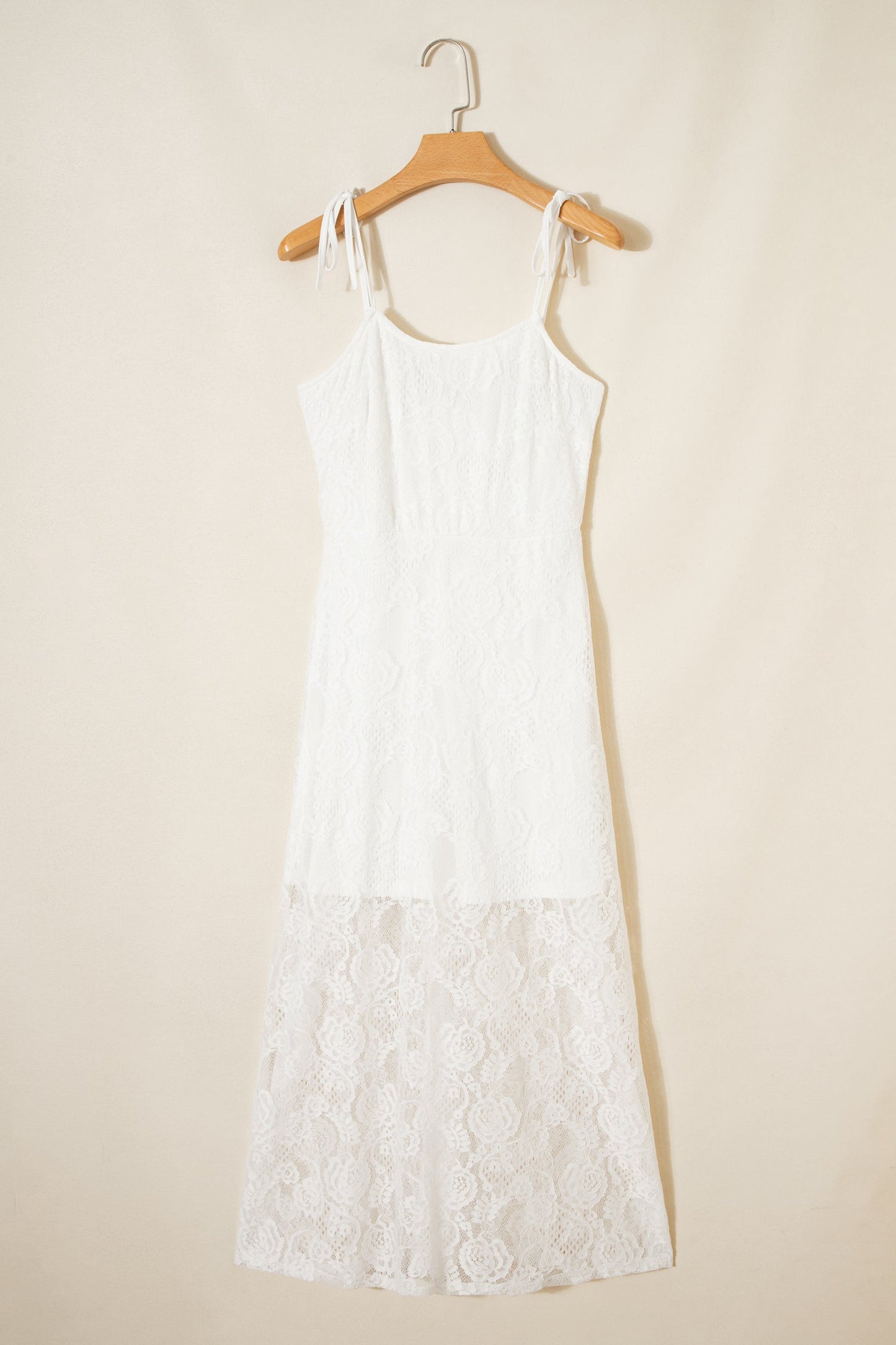Lace Overlay Long Dress