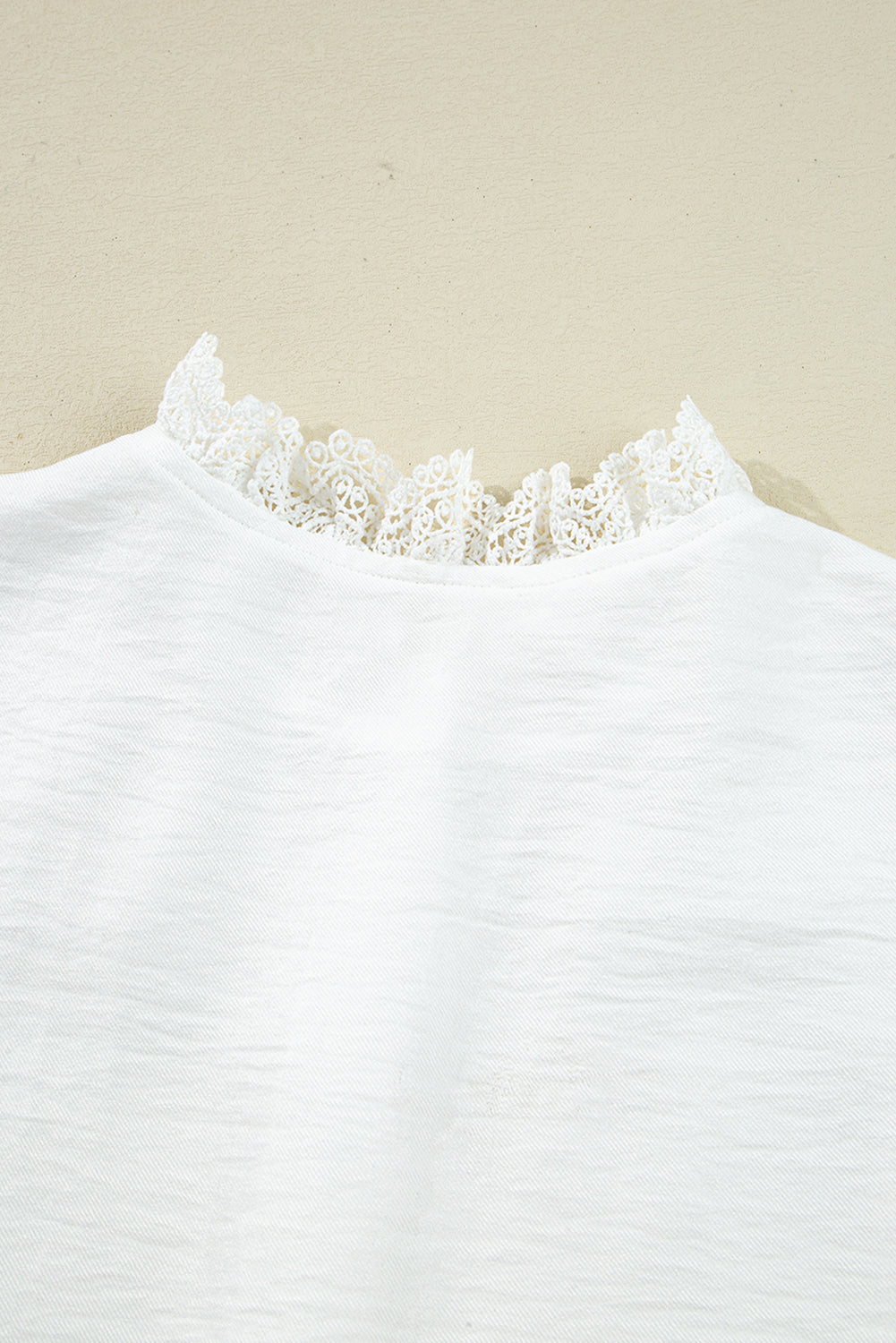 Lace Patchwork Button Up Shirt