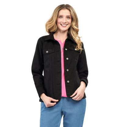 Button Front Brushed Twill Jacket