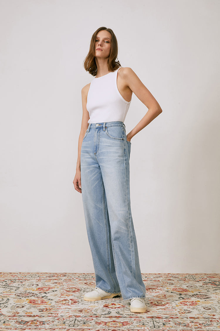 High Rise Wide Jeans