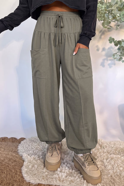 Casual Drawstring Relaxed Leg Pants