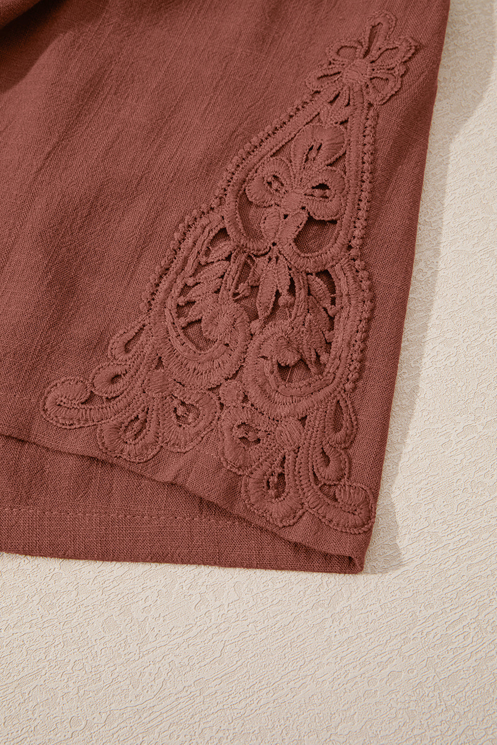 Delicate Lace Loose Linen Shorts