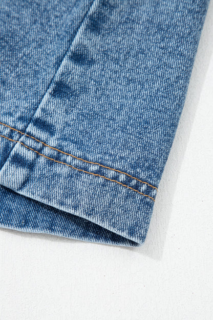 Sleeveless Denim Short Dress