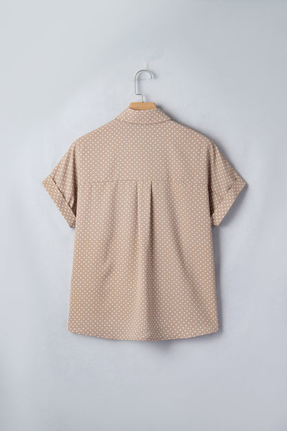 Cuffed Short Sleeve Button Shirt