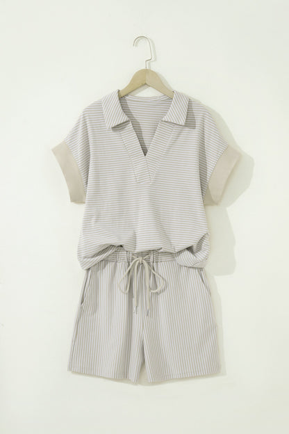 Dolman Sleeve Polo & Shorts Set