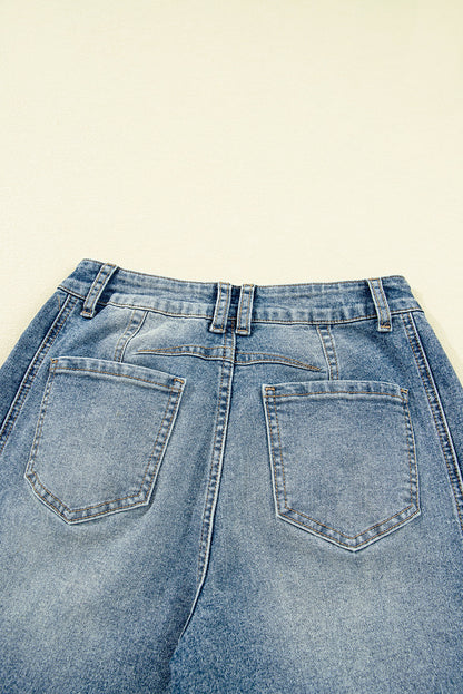 Vintage Cuffed Seam Detail Jeans