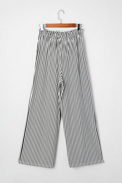 Loose Straight Striped Casual Pants