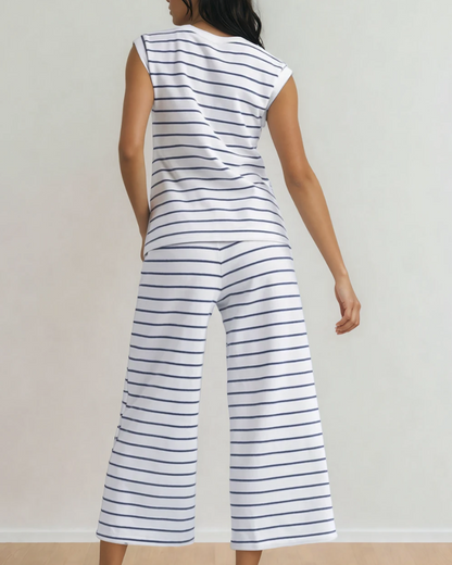 Set Sail Striped Tee & Wide Leg Pants Set