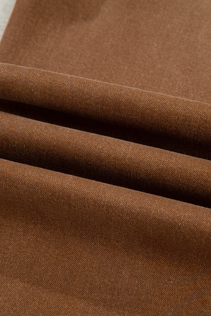 High Rise Wide Leg Jeans Chestnut Breen