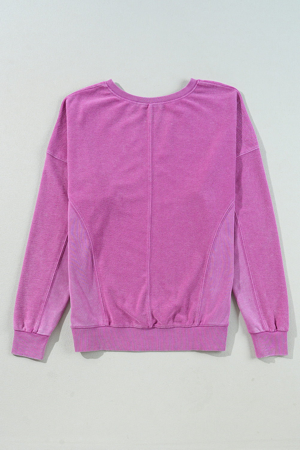 Notched Collar Drop Shoulder Sweatshirt Top