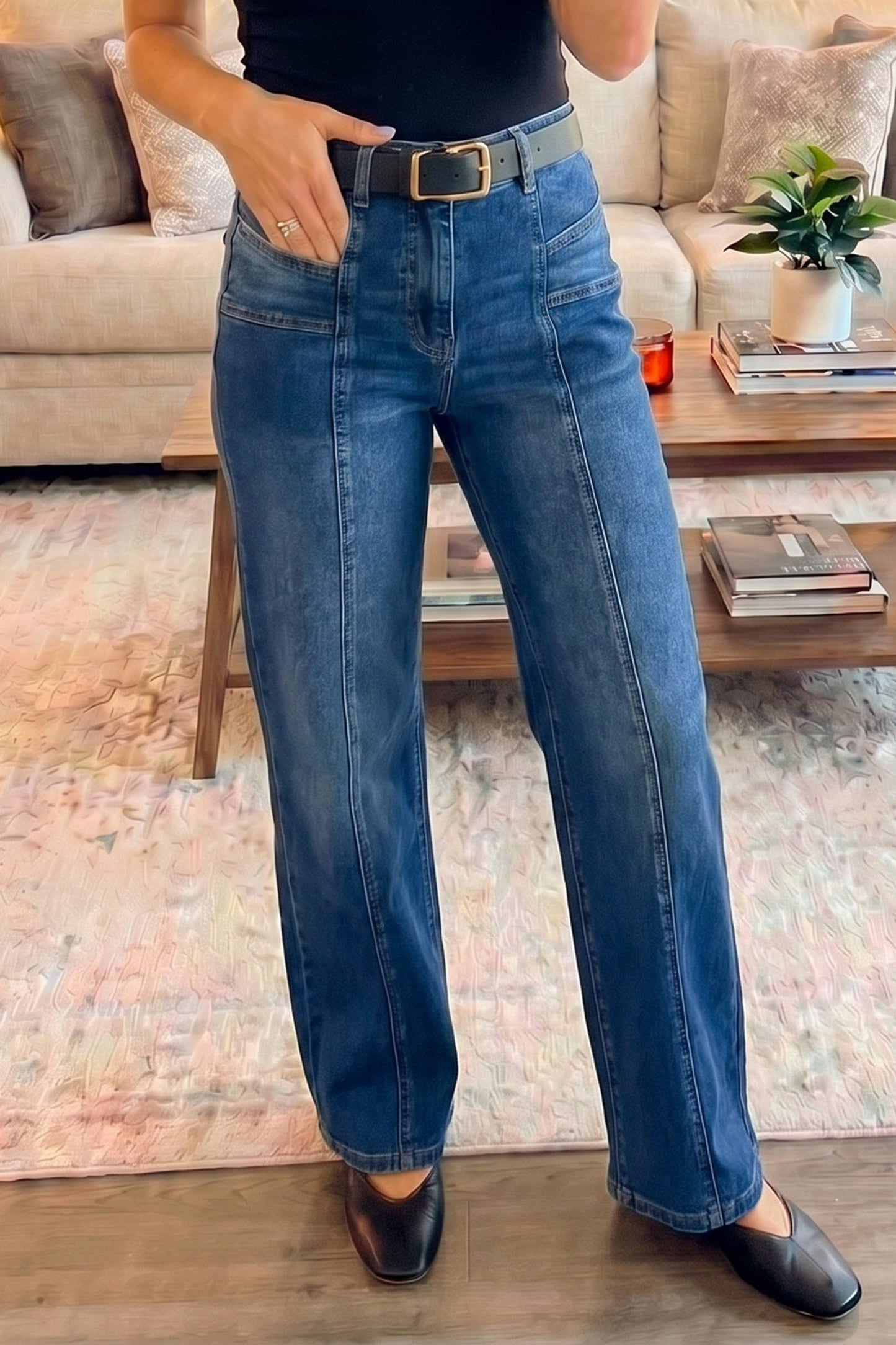 Seam Detail Shift Jeans
