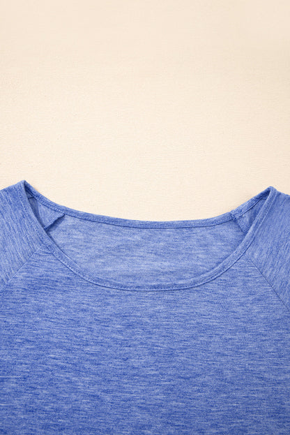 Plus Ruffle Flare Blouse Dusk Blue