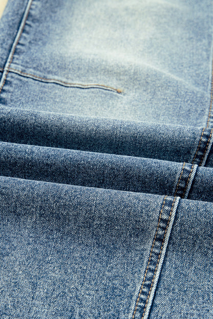 Vintage Cuffed Seam Detail Jeans
