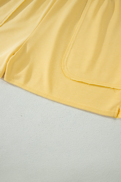 Plus Solid Polo & Shorts Set