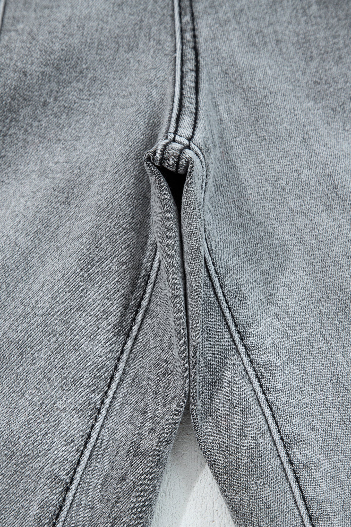 Fray Hem Wide Leg Denim Pants
