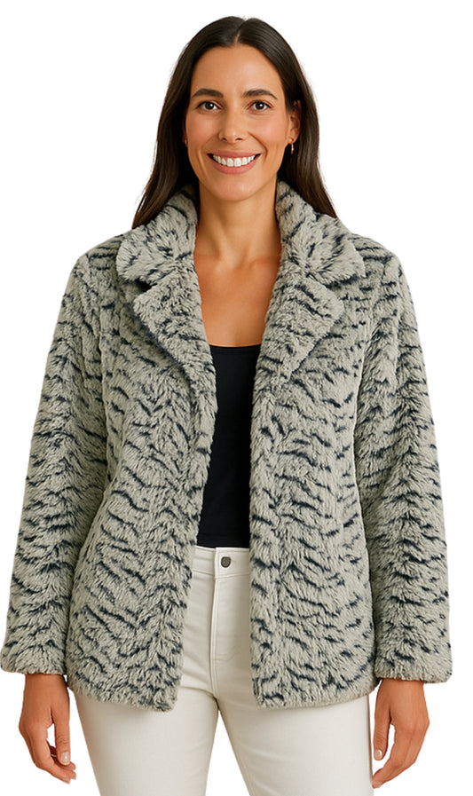 Faux Fur Swing Jacket