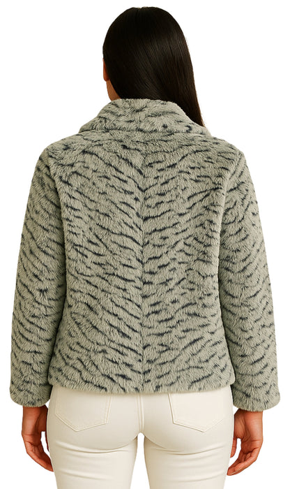 Faux Fur Swing Jacket