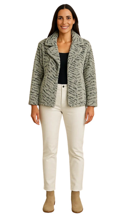 Faux Fur Swing Jacket