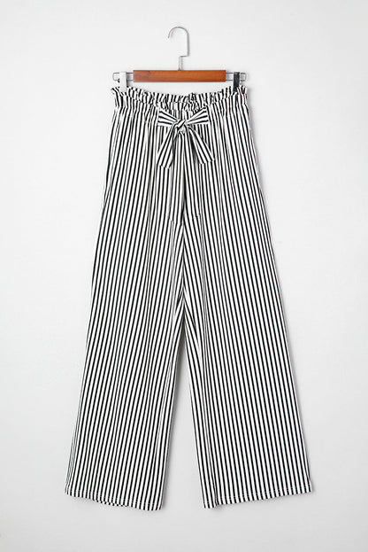 Loose Straight Striped Casual Pants