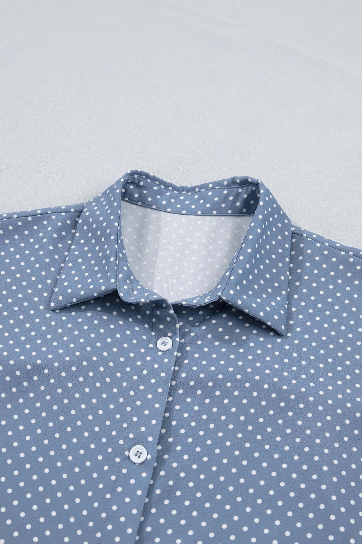 Cuffed Dot Short Sleeve Button Shirt