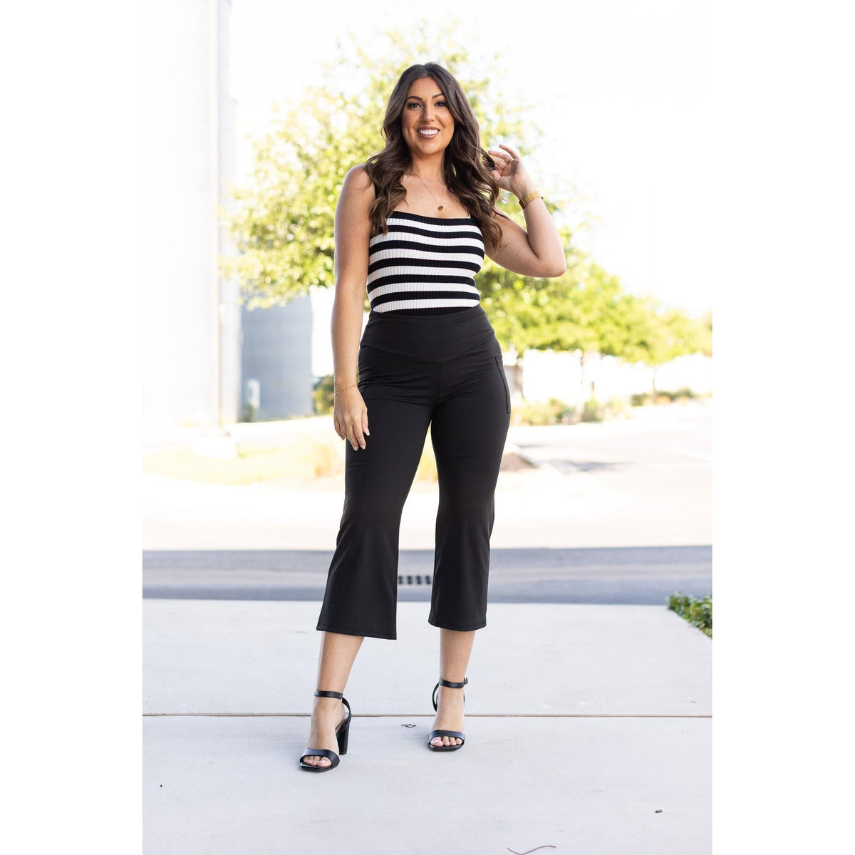 Tummy Control High Waist Gaucho Pants
