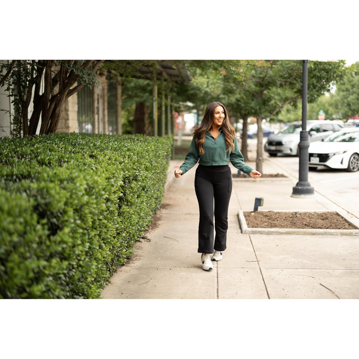 Black Fleece Lined Bootcut Leggings