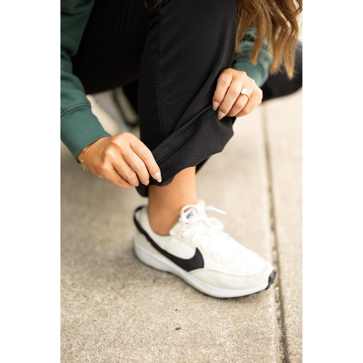 Black Fleece Lined Bootcut Leggings