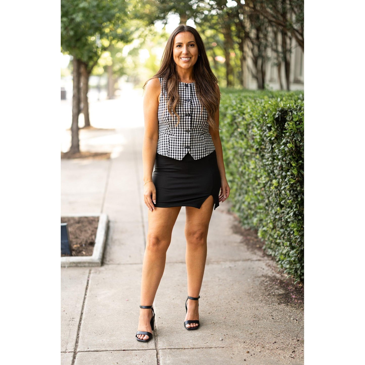 Sculpting Side Slit A-Line Skort