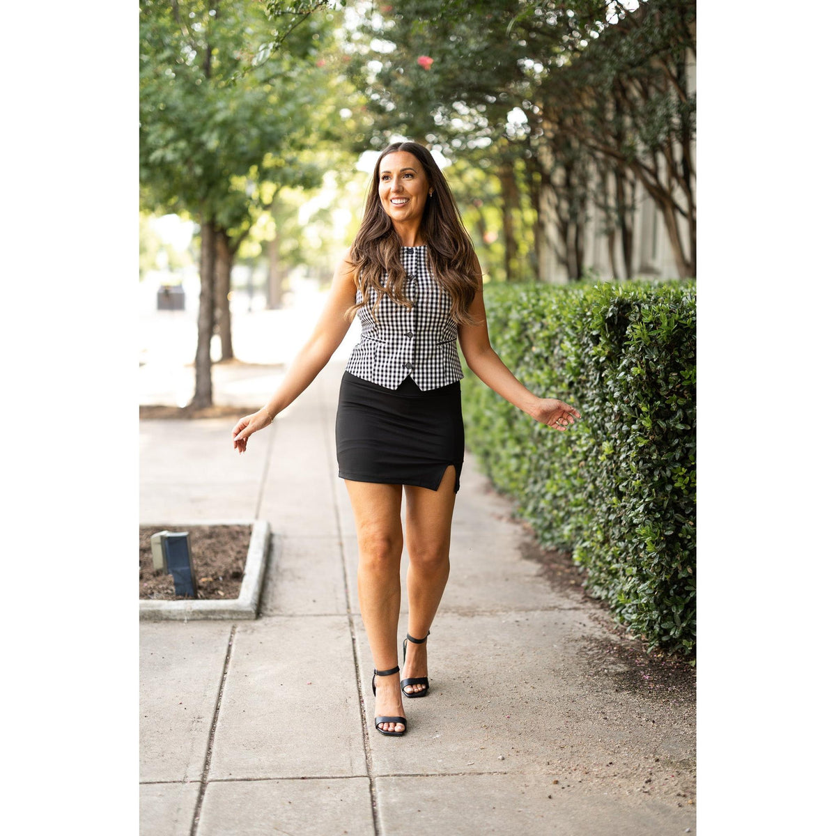 Sculpting Side Slit A-Line Skort